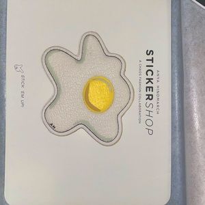 ANYA HINDMARCH Leather Sticker of Sunny Side Egg